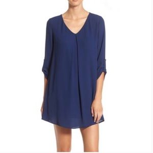 Lush Karly Shift Dress in Navy Blue